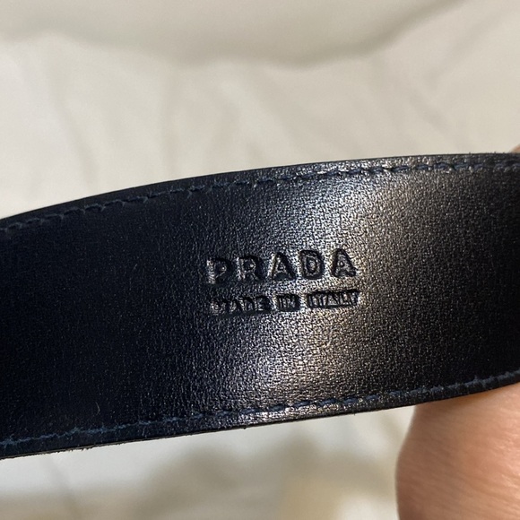 Prada Blue Saffiano Leather Belt - Picture 4 of 9